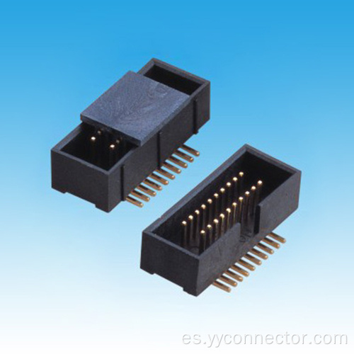 1.27 × 2.54 mm con conector de encabezado SMT de caja SMT